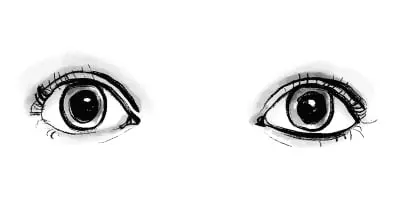 Augen mit grossen Pupillen