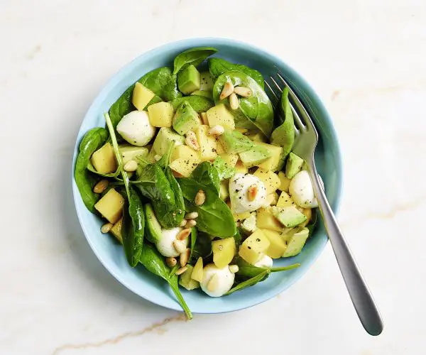 Zuckerfrei_Mango-Avocado-Salat mit Spinat