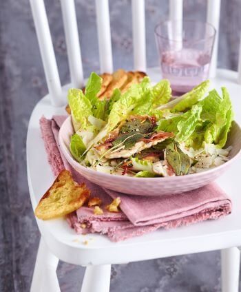 Caesar Salad mit Saltimbocca