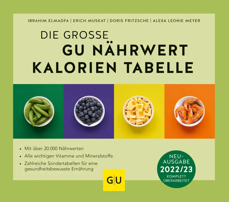 Die große GU Nährwert-Kalorien-Tabelle 2022/23