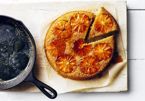 orange-chia-seed-upside-down-skillet-cake